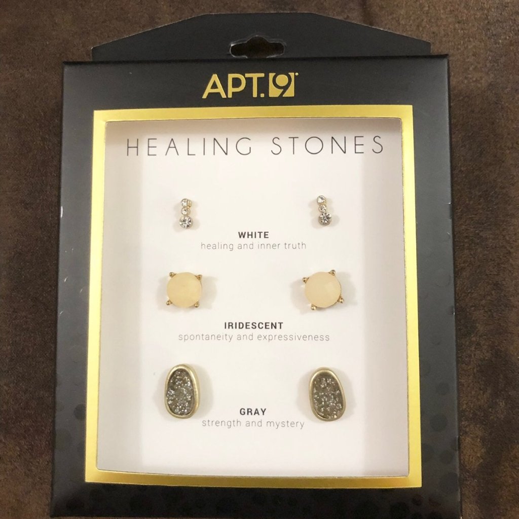 Apt 9 Healing Stones Earrings Trio